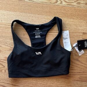 RVCA Women's Sleek Black Sports Bra